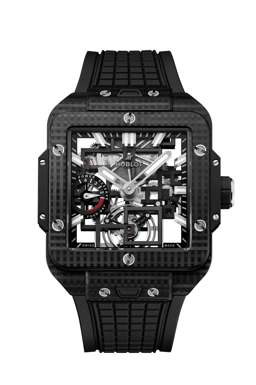 Hublot Square Bang Tourbillon 4-Day Power Reserve 3D Carbon, reference 805.QD.0170.RX